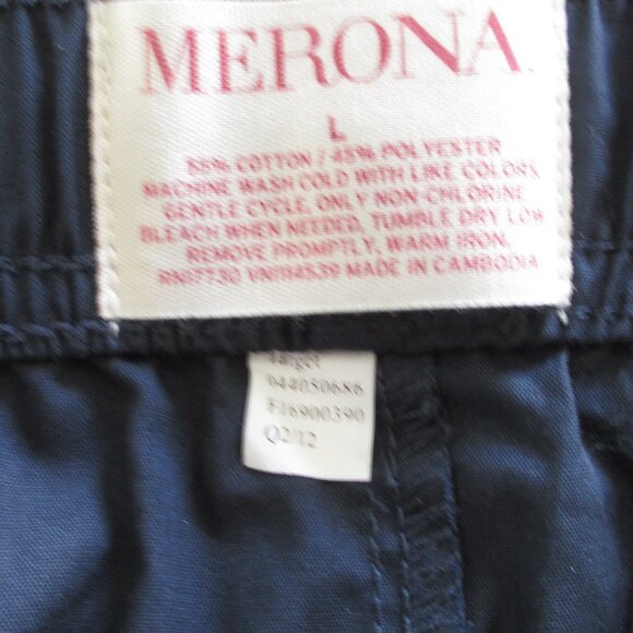 Merona Mens Navy Unlined Swim Trunks w/Twin Side Pockets NWOT- Size 36W-40W or L - Picture 3 of 3